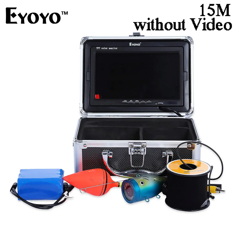 

Eyoyo Underwater Fish Finder Camera Monitor with Sun Visor without Video Fish Camera Sunvisor Fishfinder 15M HD 1000TVL