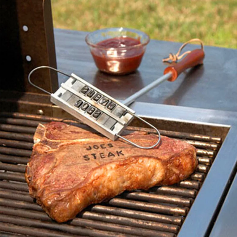 Stainless steel Barbecue Stamp Grill Letters grill fire mark Seal