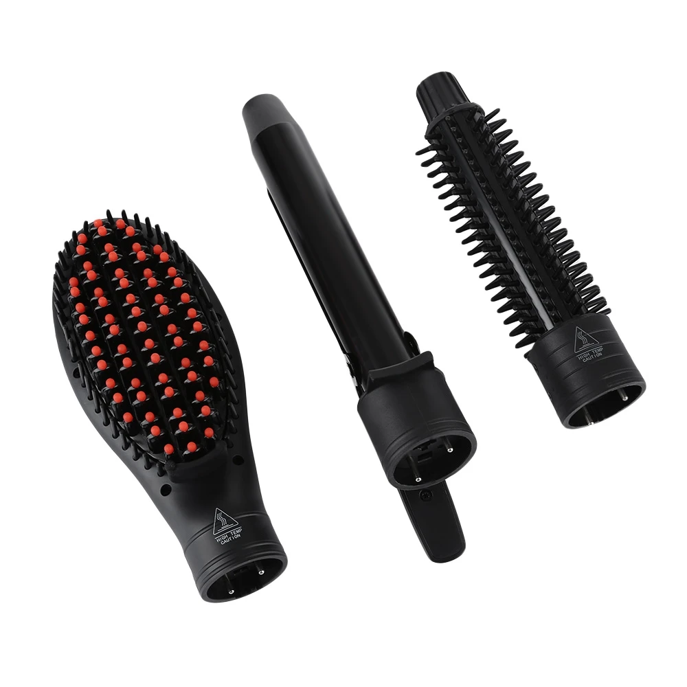 DODO 3 в 1 сменная Плойка для завивки волос Утюг керамические щипцы для завивки волос инструмент для укладки волос электрическая расческа для завивки волос набор