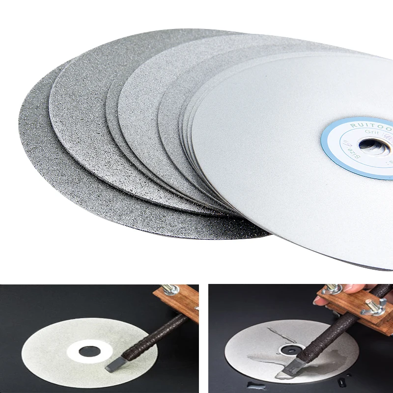 RUITOOL 6"/150mm 12.7mm Grinding Wheel 60-3000 Grit Diamond Cutting Disc Polishing Wheels Abrasive Rotary Tool RUITOOL 6"/150mm 12.7mm Grinding Wheel 60-3000 Grit Diamond Cutting Disc Polishing Wheels Abrasive Rotary Tool