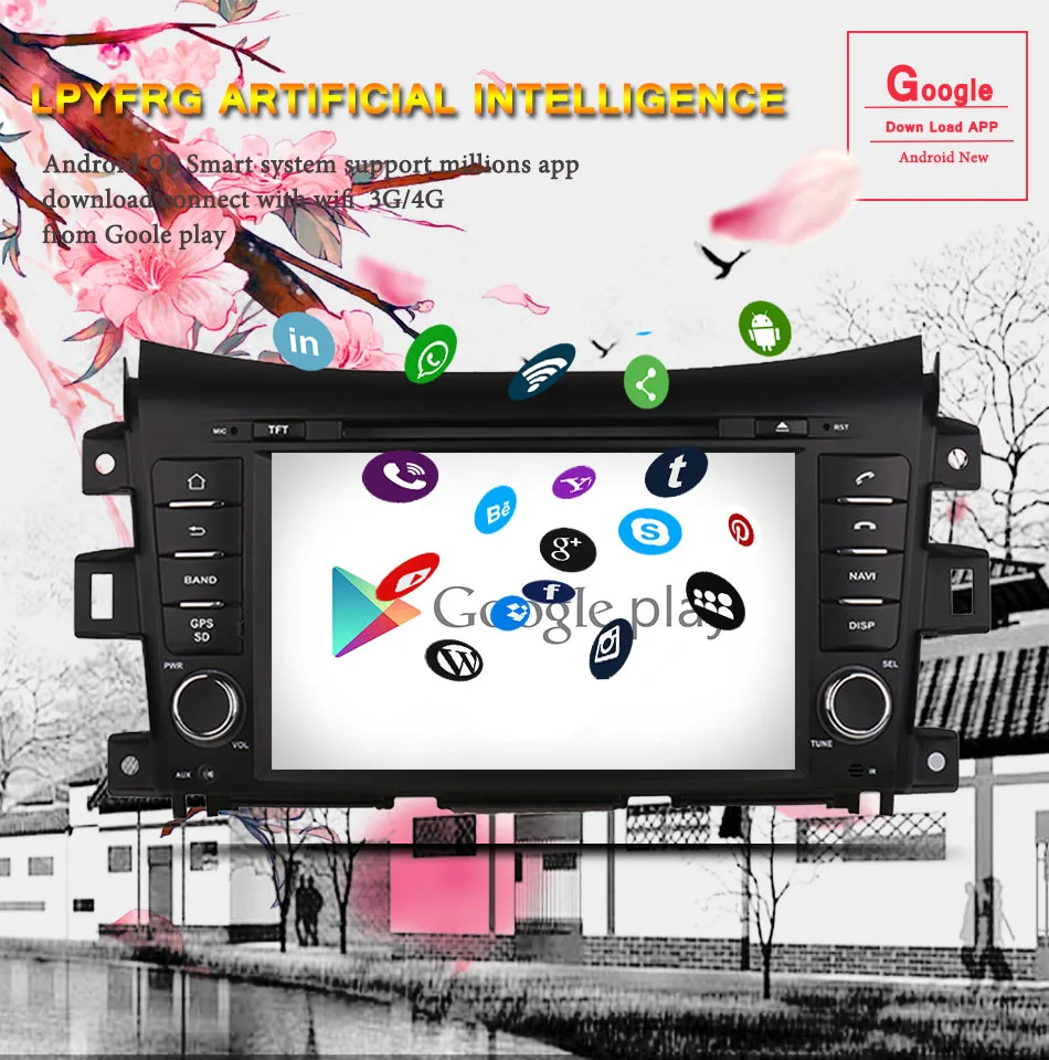 Best 4G RAM Android 9.0 Car dvd Stereo Player GPS Glonass Navigation for Nissan Navara NP300 2014 2015 2016 2017 -19 Auto Video Audio 4