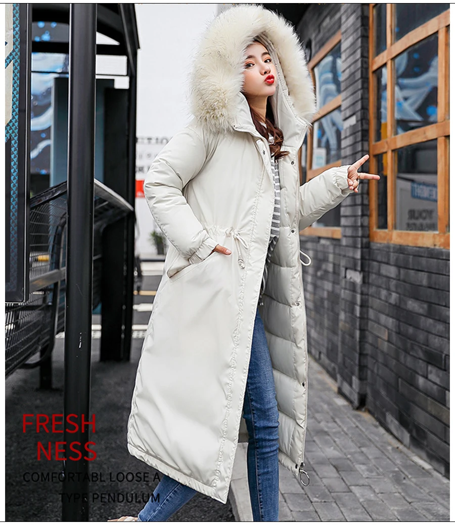 Зимнее женское пальто Повседневная Длинная зимняя куртка Casaco женское Inverno плюс размер женские куртки теплая меховая толстая верхняя одежда парка