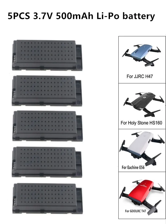 3,7 V 500 mah li-po Квадрокоптер на батарейках Аккумулятор для JJRC H47 E56 T47 HS160 H47WH