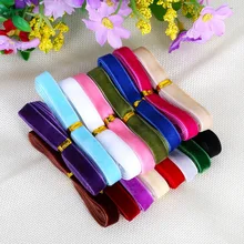 12 quintal 10mm veludo fita guarnição costura tecido webbing bandana clipes arco artesanato decoração diy laço de cabelo fita