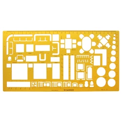 Interior Decorator Design Furniture Layout Architectural Template Ruler Drawing AUG-23A