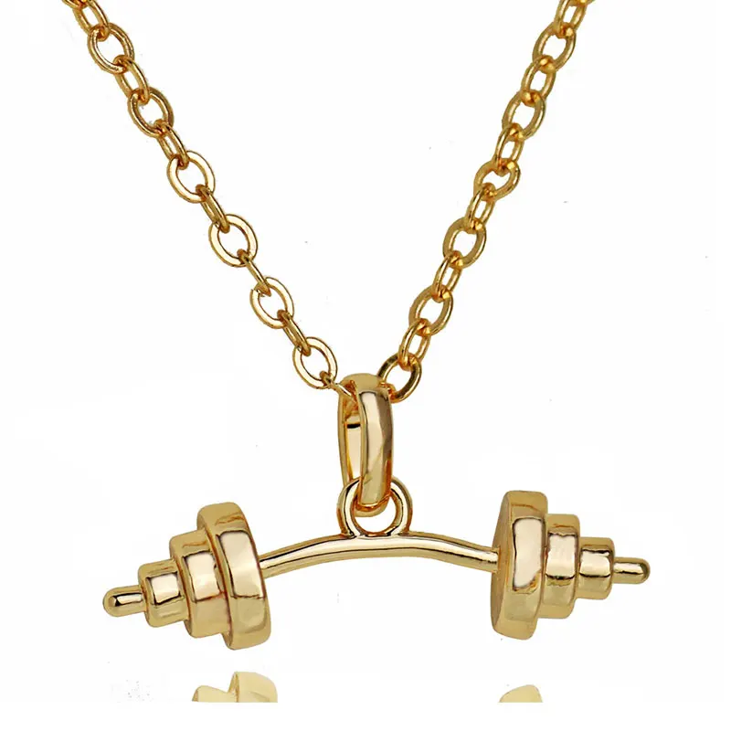 Buy Dumbbell Necklace Fitness Jewelry Charm Pendant