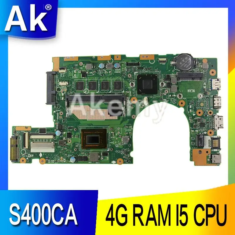 AK S400CA материнская плата для ноутбука For Asus S500CA S400C S500C S400 S500 протестированная