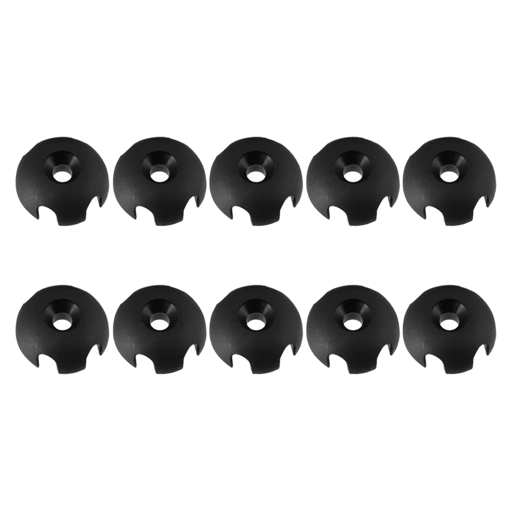 10Pcs Kayak Deck Line Guides Black Nylon for Kayak Canoe Boat Dinghy Inflatable Slotted Round Deck Line Guide Kayak Accessories