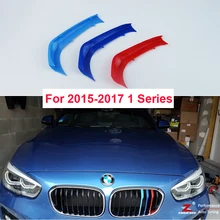 3D M Car Parrilla Delantera Recortar Tiras de Deporte parrilla Cubierta de Pegatinas Para 2015-2017 BMW serie 1 F20 F21 116 118 120 125 135