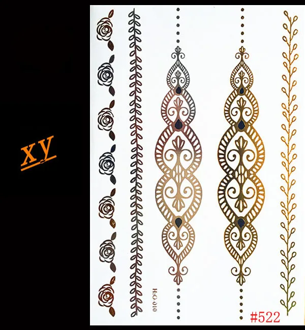 wholesale products tatoo sticker metal golds gold foil water transfer