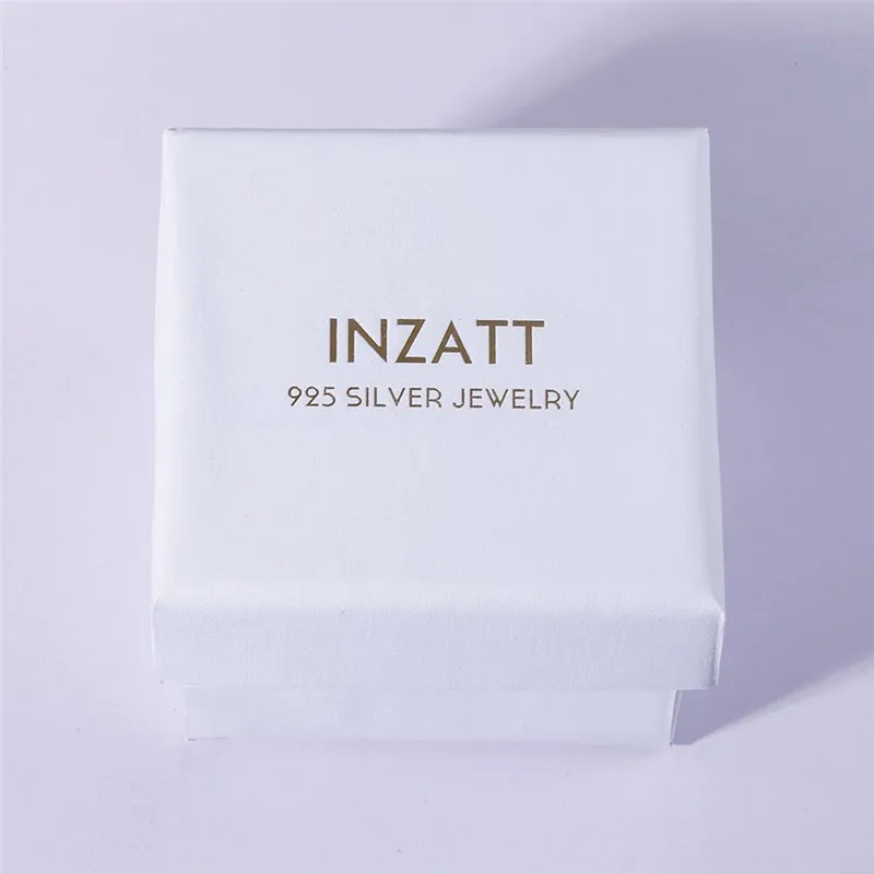 INZATT Romantic Red Heart Enamel Ring 925 Sterling Silver For Charm Women Wedding Party Fine Jewelry Fashion Cute Gifts