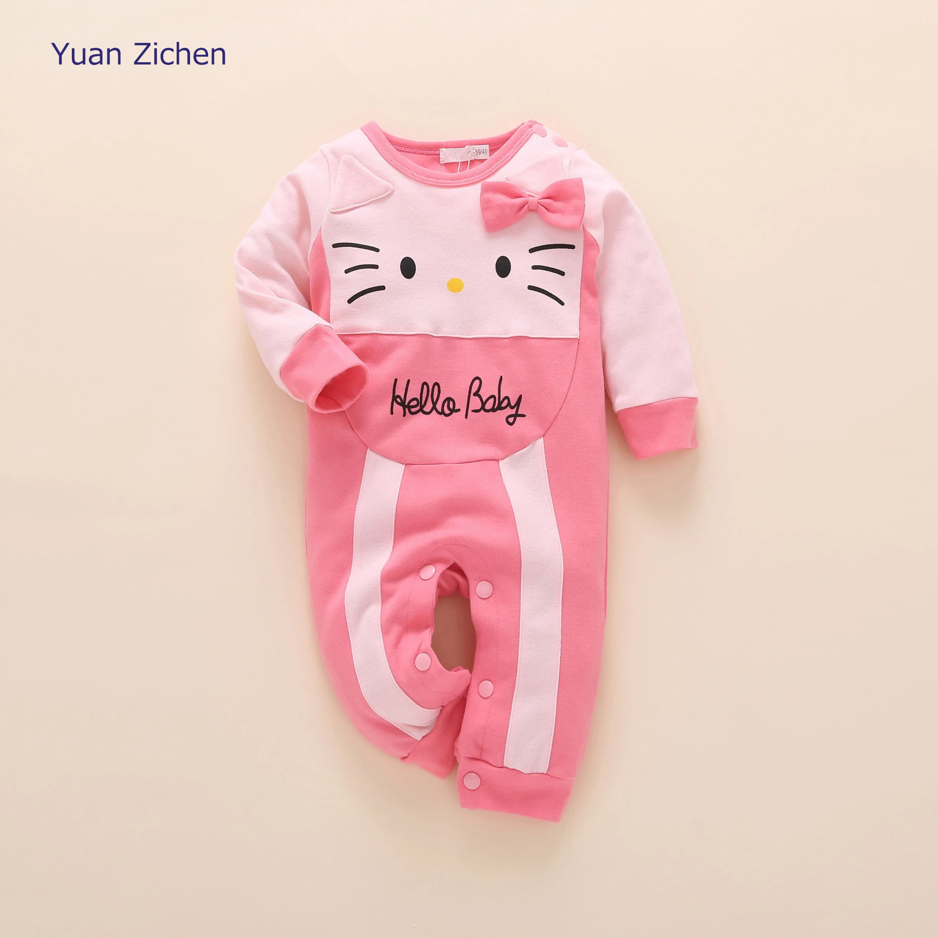 2017 Kids jumpsuit product Winter autumn baby clothing cartoon baby girl rompers cotton Hello Kitty Baby Girl Clothes Newborn