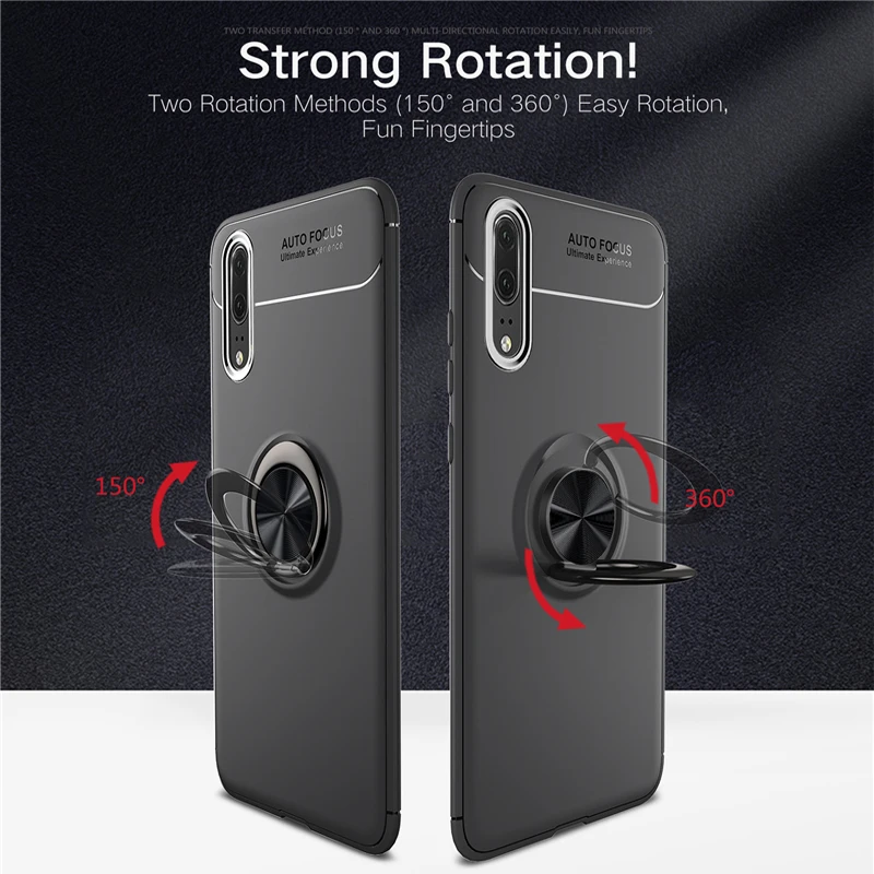 Car Holder Stand Magnetic Bracket Finger Ring TPU Case For HUAWEI P20 Pro P10 Plus P9 Mate 10 Lite Honor V10 Play Nova2S 3 Cover (13)