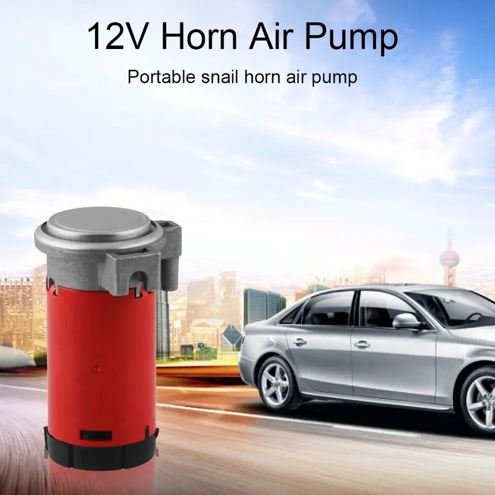 Portable 12V Air Compressor Air Horn for Car/ Truck / Vehicle Speaker Air Pump Snail Horn Pump Compressor