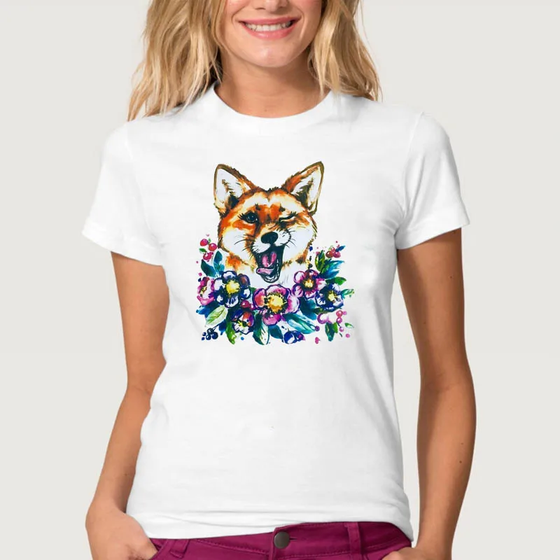 

Women Tshirts Flower Dog Cute Fashion Summer Tee Ladies Printed Woman Female T-shirt Clothes Tshirt Casual Short Sleeve T Top
