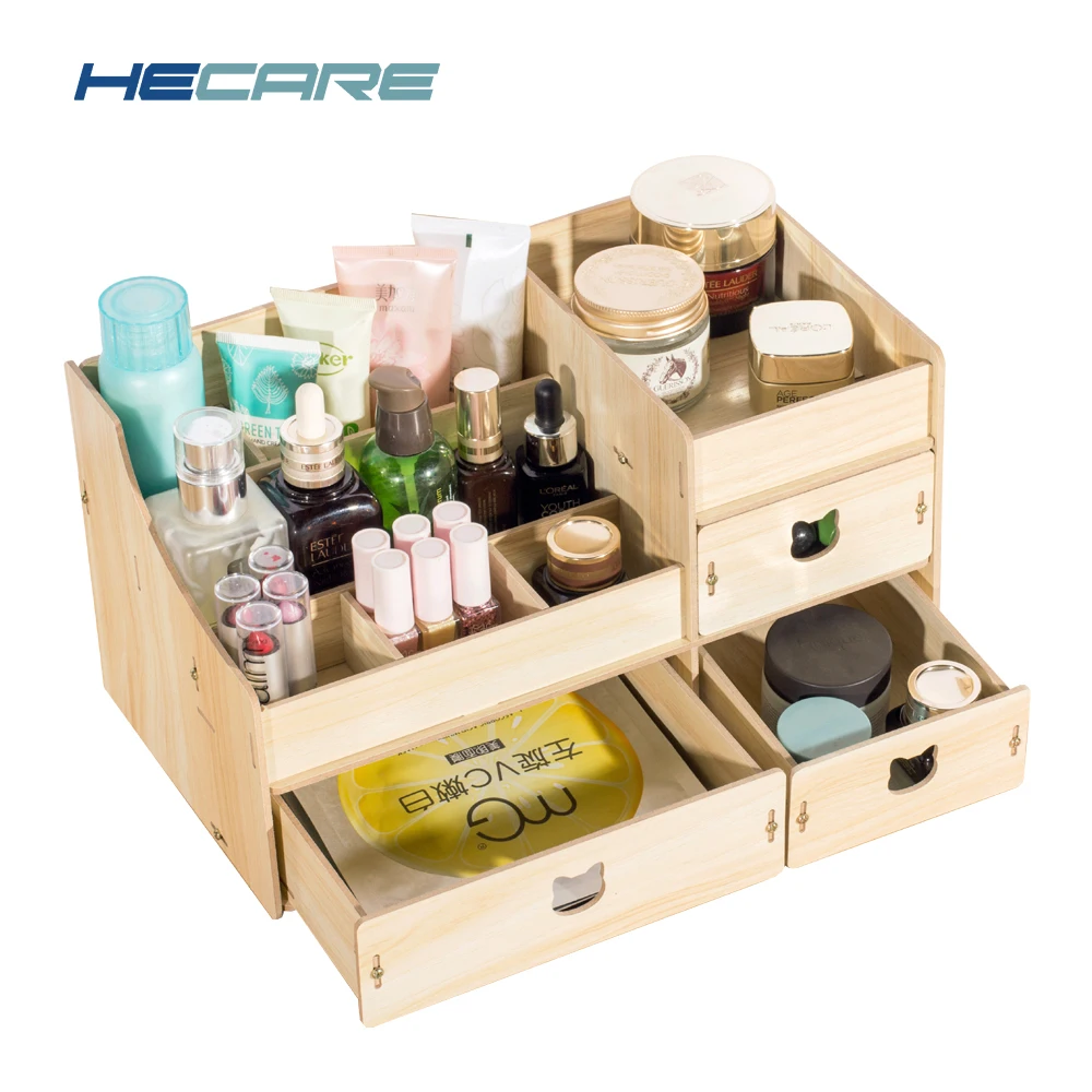 2019 Organizator Nou Cosmetice Din Lemn Organizator Diy Organizator