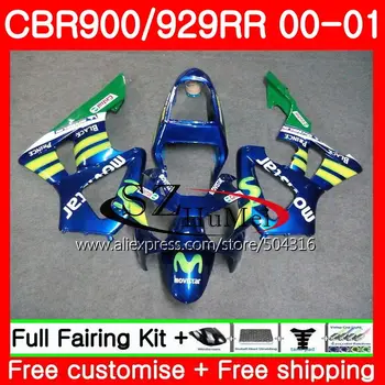 

Body For HONDA CBR900 RR CBR 929RR CBR 929 RR CBR 900RR Movistar Blue CBR929 RR 2000 2001 Fairings 56SH4 CBR929RR 00 01 CBR900RR