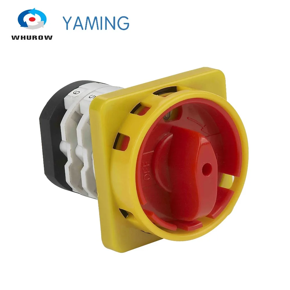 

Changeover rotary cam switch 2 position 0-1 padlock 25A 2 knots control motor Universal selector switch YMZ12-25/2GS