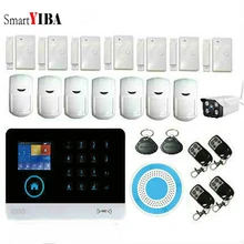 SmartYIBA WiFi 3G WCDMA Alarm System Sensor kit English Spansih Russian French Dutch Voice Smart Home WIFI GSM Burglar Alarm