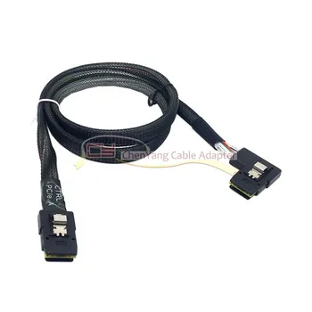 

Ultra Slim Flat Left Angled 90 Degree Mini SAS 36pin SFF-8087 to 8087 Data Raid Cable 80cm