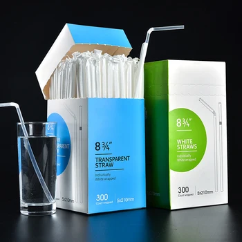 

Disposable Sucker Baby Drinking Straw Curved Straw Pipet Lucency Food Grade PP One-off Sucker Individual Package Water Drinkware