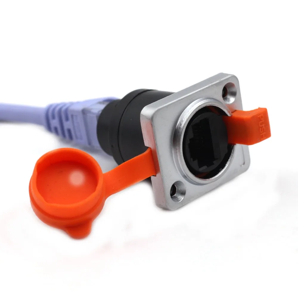 

RJ45 waterproof Dustproof connector sockets,IP65,RJ45 female connectors, RJ45 panel mount connector