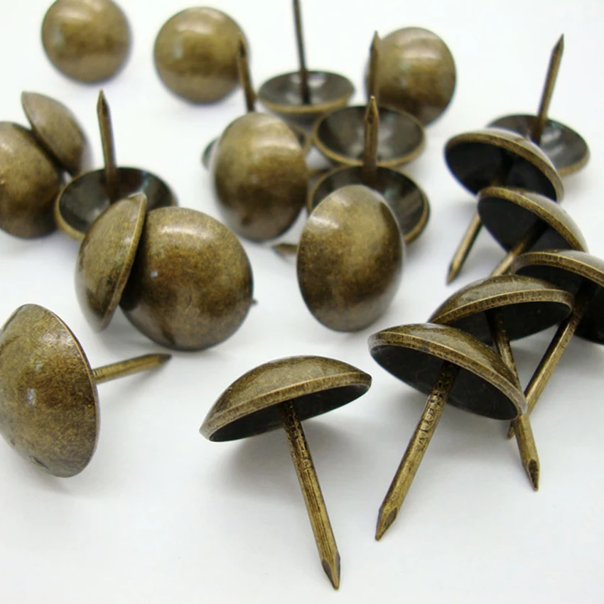 Sofa Decorative Furniture Tacks Stud Pushpin Doornail Hardware Antique Bronze Decorative Upholstery Nail Jewelry 50pcs Box upholstery nail