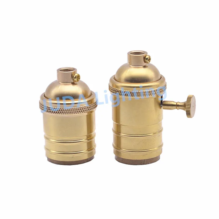 UL Ретро латунный держатель для лампы E27 E26 патрон для лампы с выключателем для винтажных люстр led подвесные аксессуары для освещения