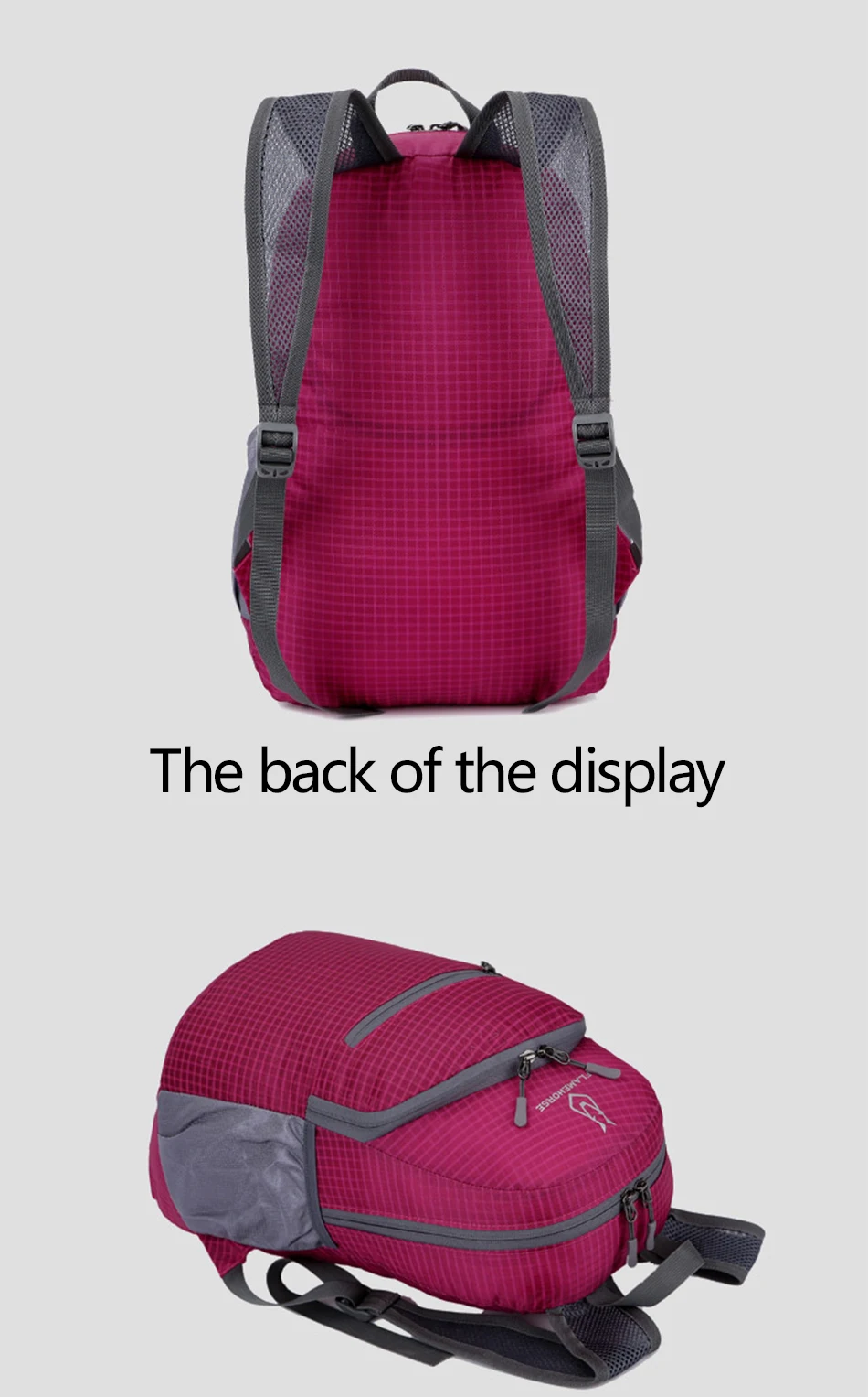 Высококачественный портативный легкий прочный водонепроницаемый складной школьный рюкзак Сверхлегкий портативный удобный нейлоновый рюкзак для путешествий