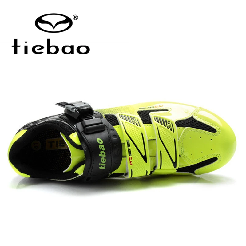 Новинка; Tiebao; профессиональная обувь для велоспорта; обувь для шоссейного велосипеда; спортивная обувь для велосипедного замка; велосипедные туфли с застежкой на липучке; TB16-B1303