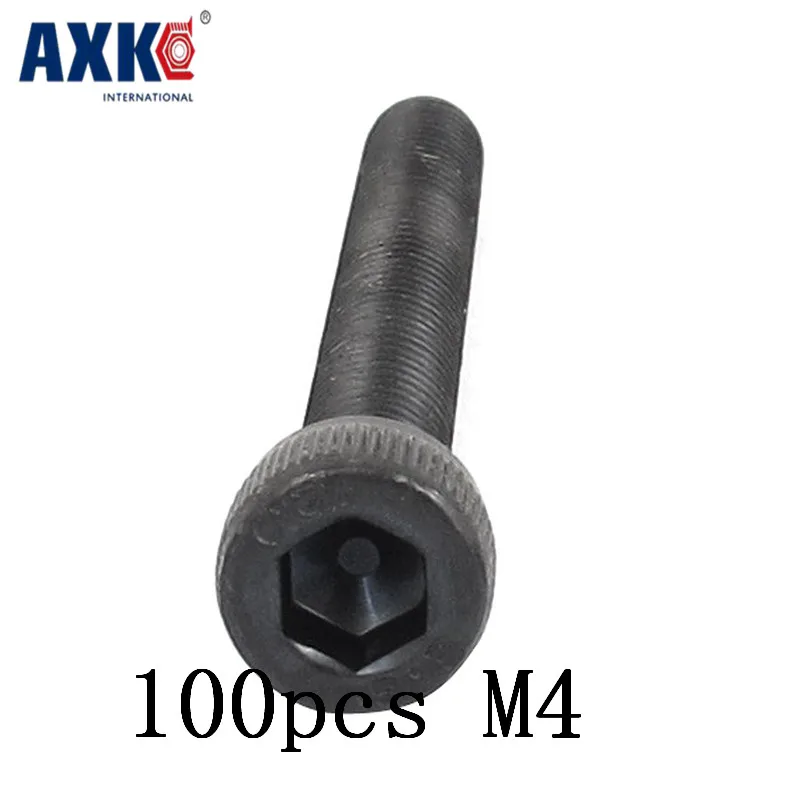Axk All Tooth 100pcs M4x16 Mm Flat Head Countersunk Head Black Grade