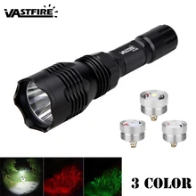 VA-802 LED Rechargeable Flashlight 1 Mode 400 Yard 3 Light color (Green/Red/White) Hunting Flashlight For 18650 battery VA-802 LED Rechargeable Flashlight 1 Mode 400 Yard 3 Light color (Green/Red/White) Hunting Flashlight For 18650 battery