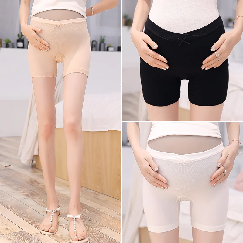 Сплошной цвет летняя Подушка для беременных короткие брюки обтягивающие трикотажные хлопковые базовые шорты сексуальное нижнее белье шорты