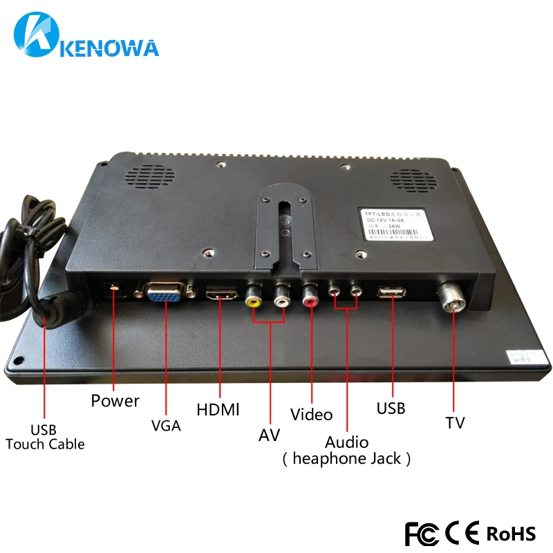 10,1 дюймов 1280*800 ips HDMI емкостный сенсорный экран СВЕТОДИОДНЫЙ монитор промышленный VGA/AV USB Компьютерный светодиодный ПК Автомобильный дисплей экран ноутбука