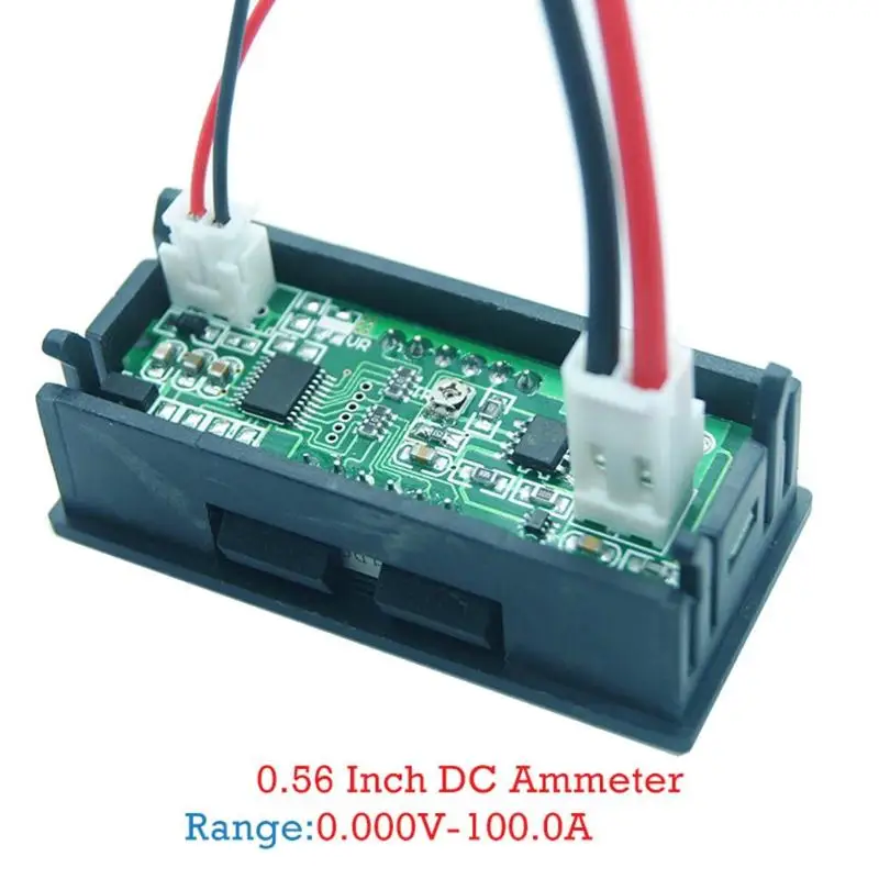 0,56 дюймов Мини цифровой светодиодный дисплей 4 бита Амперметр Панель Amp измеритель тока тестер детектор для автомобиля дома от 0 до 10A 50A 100A