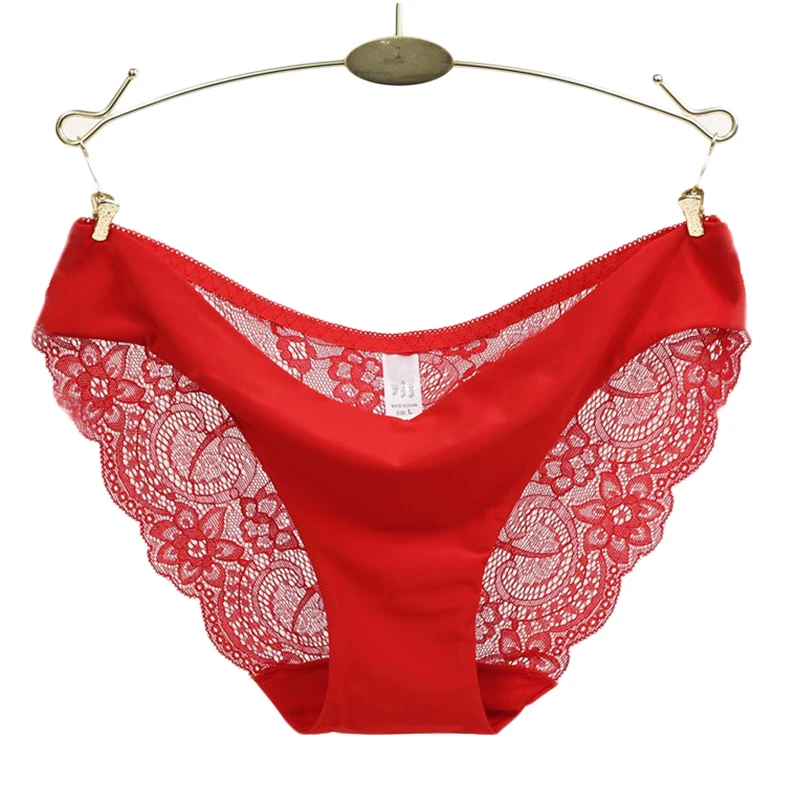 Hot sale! l women's sexy lace panties seamless cotton breathable panty Hollow briefs Plus Size girl underwear-981