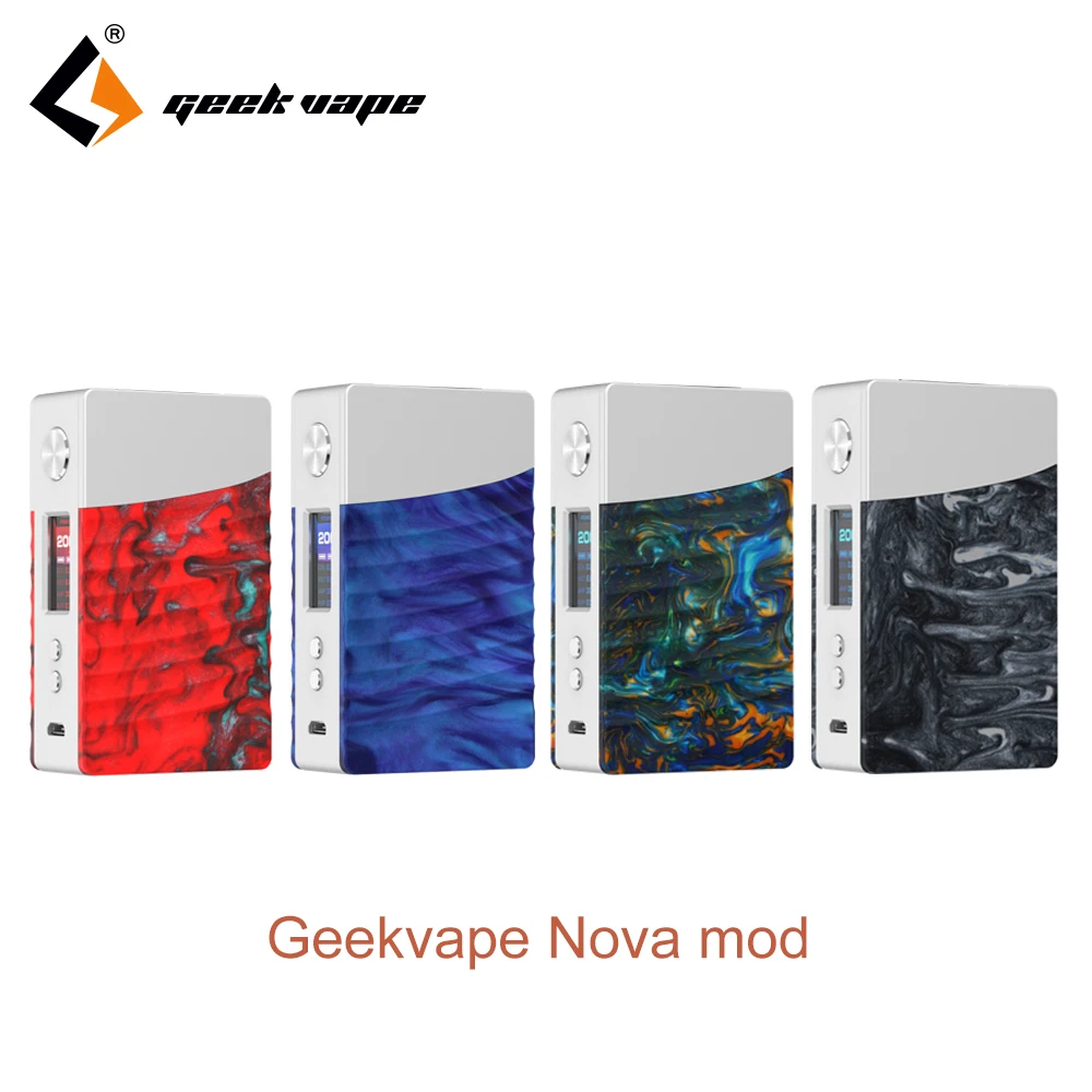 

2pcs/lot Newest original Geekvape Nova box mod 200w e-cig powered by dual 18650 AS200 chip for zeus rta tank vs voopoo drag 157W