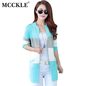 

Women's Knitted Striped Long Cardigan Sweater Long Sleeve O-Neck Female Sweaters Cardigans Spring Coat Plus Size Dropshipping
