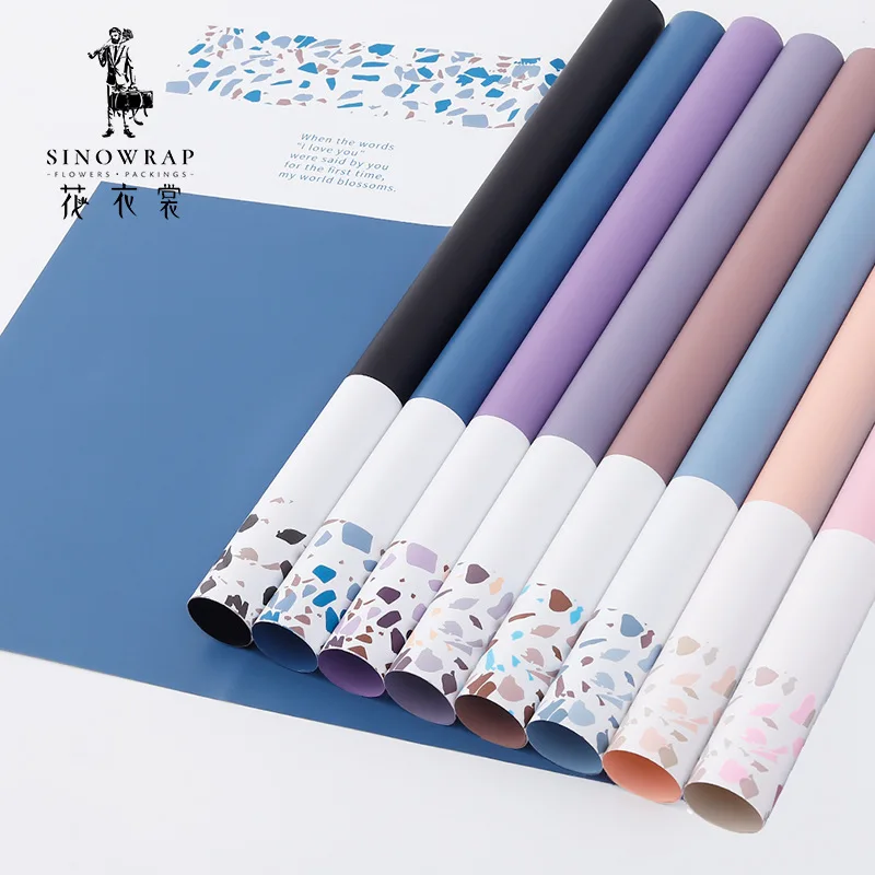 20pcs Mix Color Flower Wrapping Paper 60*60cm Waterproof Bouquet Florist Supplies Gift Wrapping