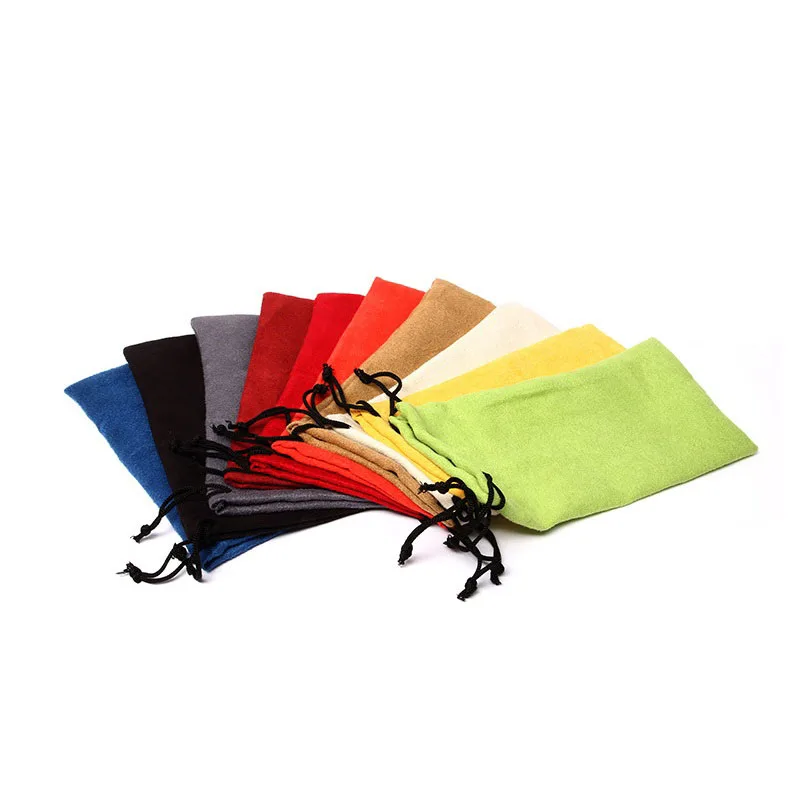 200pcs/lot Soft Microfiber Cloth Pouch For Sunglasses Glasses Carrying