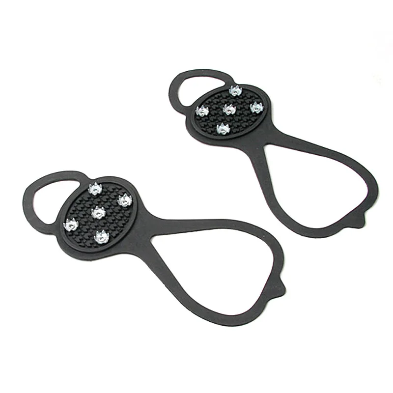 

5 Tooth Ice Grippers Camping Climbing Anti Slip Crampon Snow Crampons Lake Fishing Ice Gripper Portable Outdoor Gear