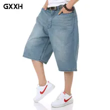 Новые мужские джинсы со средней посадкой большого размера мужские летние светло-голубые шорты мужские свободные 5 очков шорты размер 30-38 40 42 44 46