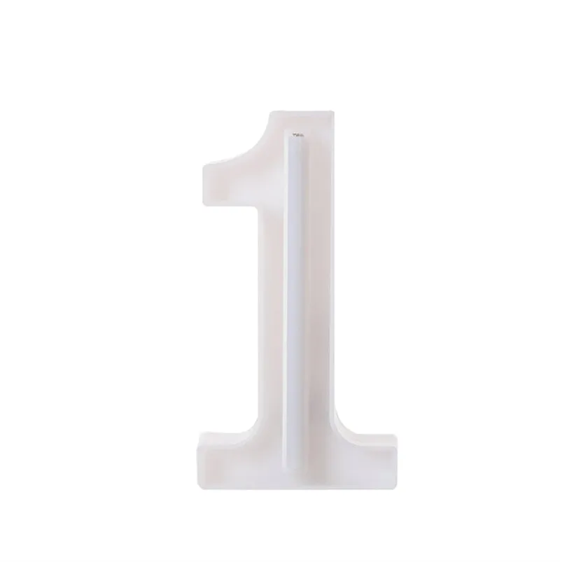 Number 0-9 Lamp LED Letter Light USB Letter Night Light Up White Plastic Letters Standing Hanging Home Decor Lamparas 40JUN122