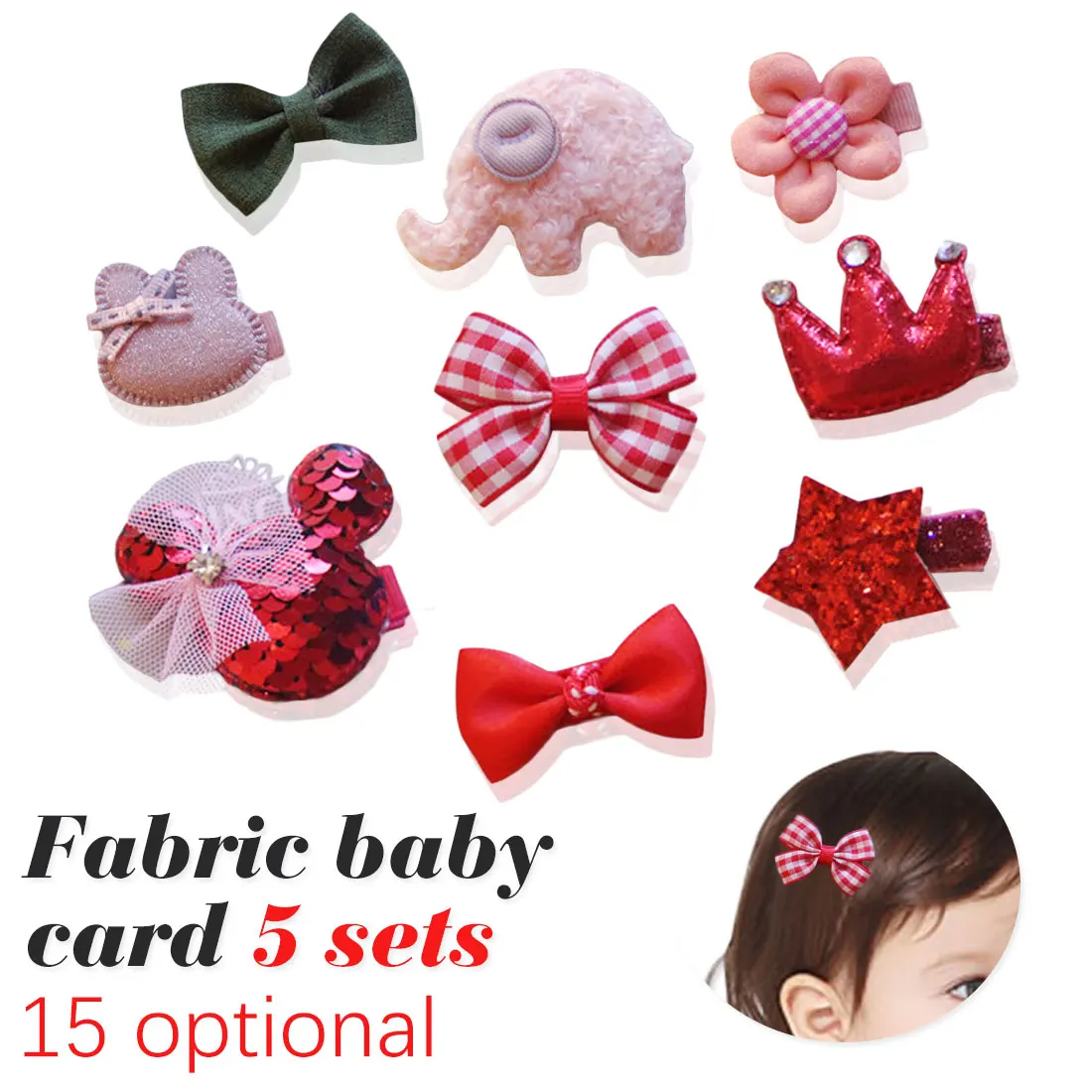 Fashion 5PCS/Pack Cartoon Crown Bow Girls Cute Hairpins Handmade Princess Barrettes Hair Headbands Kids Hair Accessories