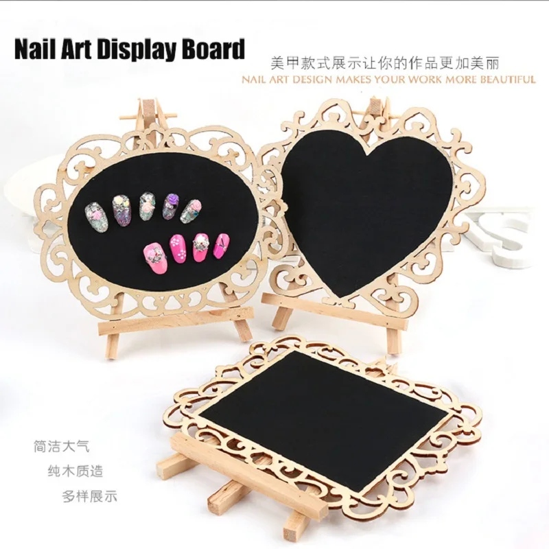 

Nail Tips Display Board Professional Wood Salon False Nail Art Tips Display Card Board Nails Stand Showing Shelf Manicure Tool