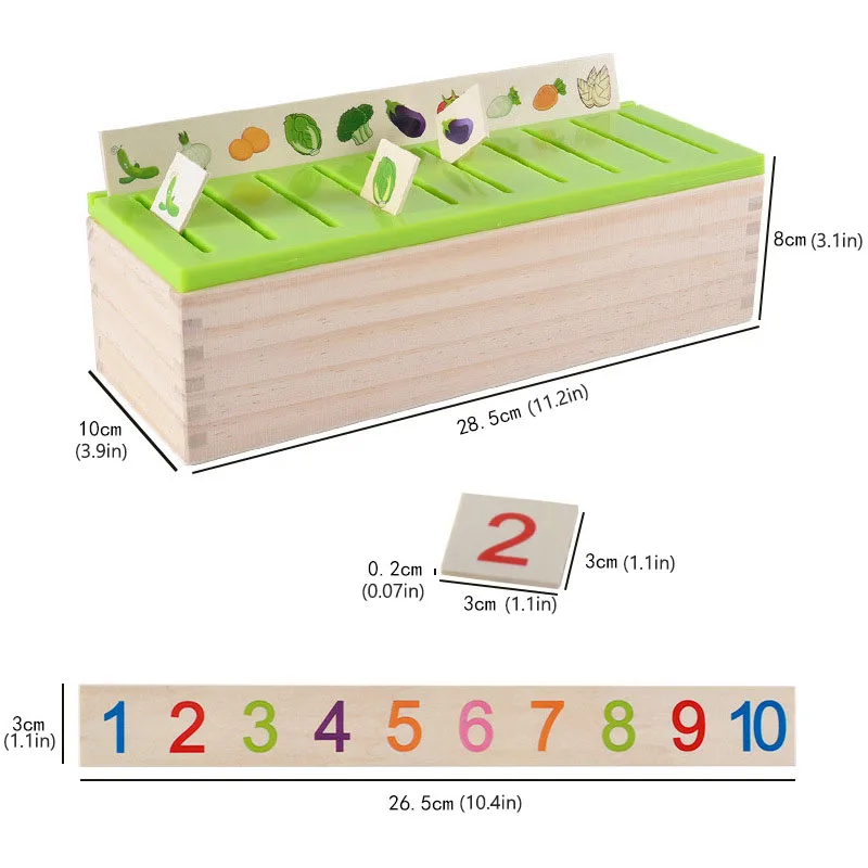 Математические знания игрушка для классификации Монтессори детские деревянные математические игрушки Дети Ранние развивающие игрушки обучающая деревянная коробка