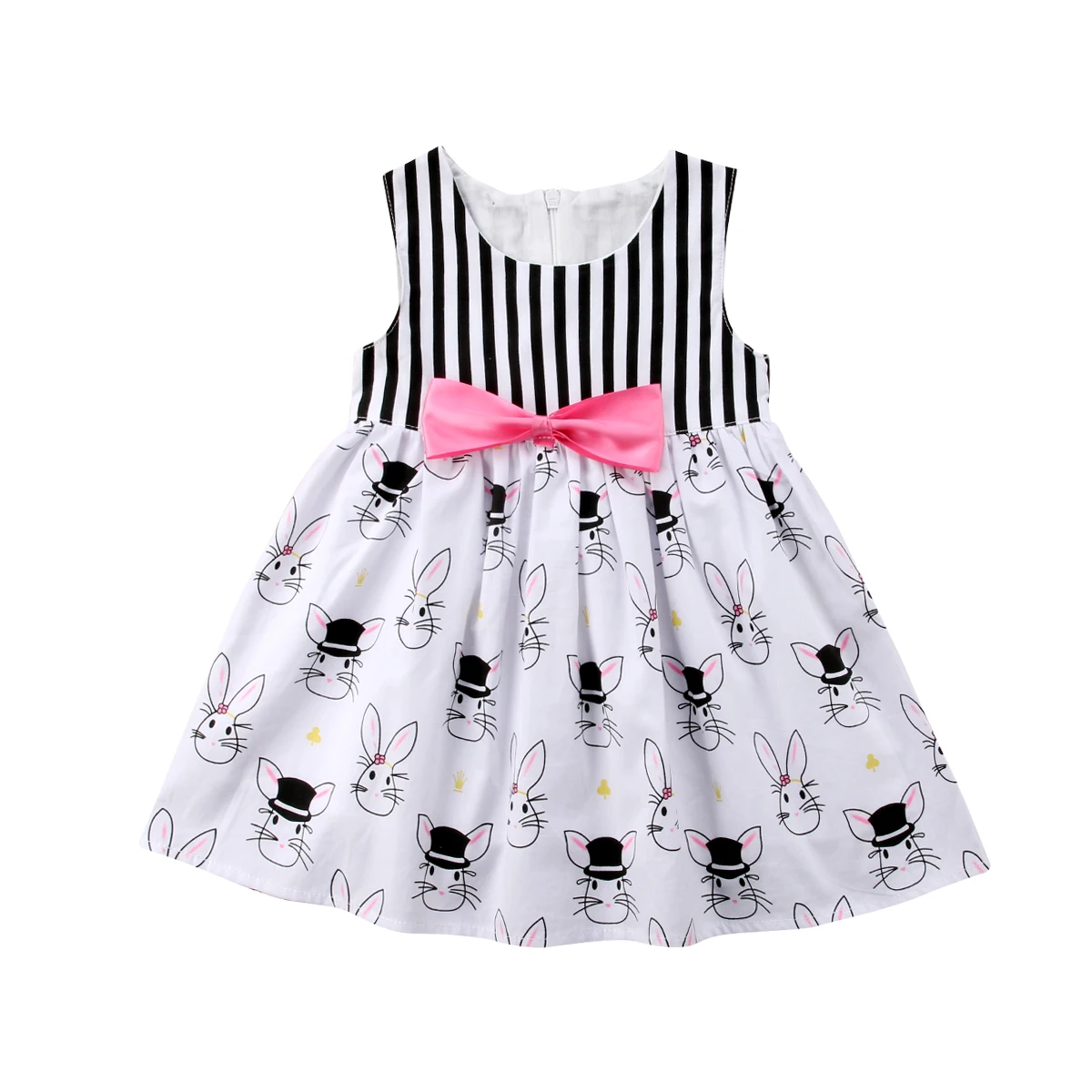 

Summer Newborn Baby Girl Sleeveless Rabbit Tutu Dress Party Sundress