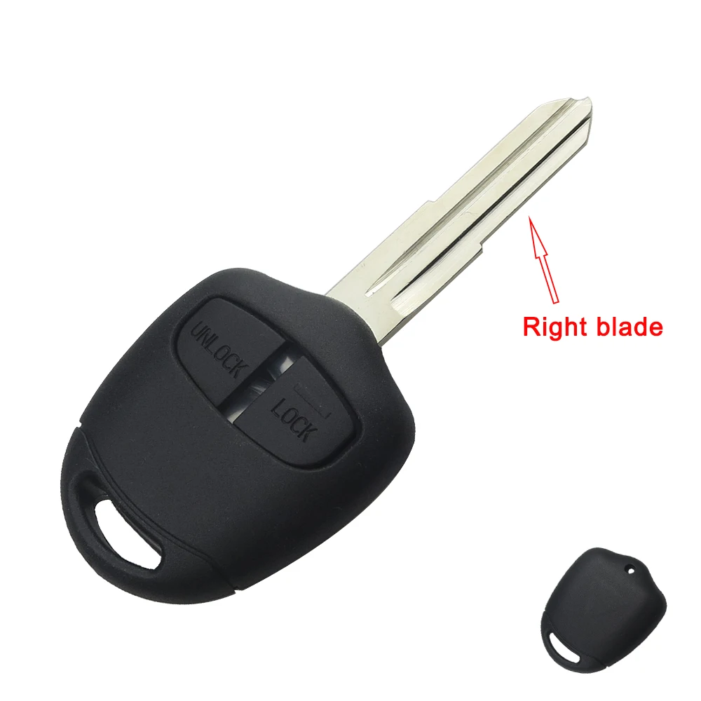 OkeyTech 2 Button Remote KL1 Key Case for Mitsubishi Lancer EX Evolution Grandis Outlander Blank Key Shell Replacement Fob Cover