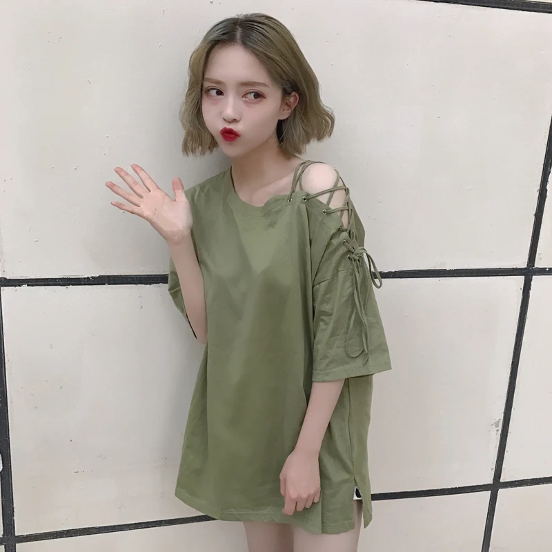 3 цвета Mihoshop Ulzzang Корейская женская модная одежда летняя с круглым вырезом