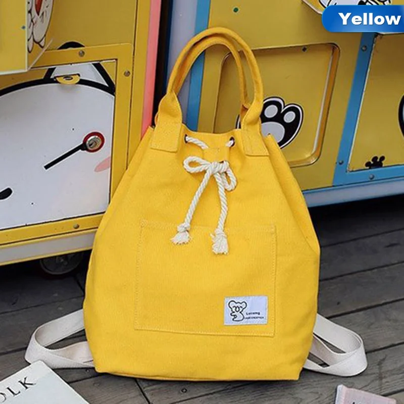 

Canvas Backpacks Women's Travel Rucksack Mochila School Shoulder Bag Sac A Femme